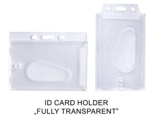 ID card holder, fully transparent