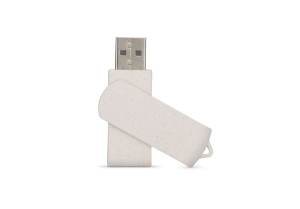 Clé USB TWISTO ECO 32 Go en paille de blé – clé promotionnelle écologique personnalisable avec logo.
